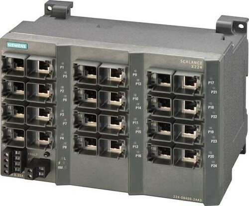 Siemens Dig.Industr. Switch Scalance 24x10/100Mbit/s RJ45 6GK5224-0BA00-2AA3