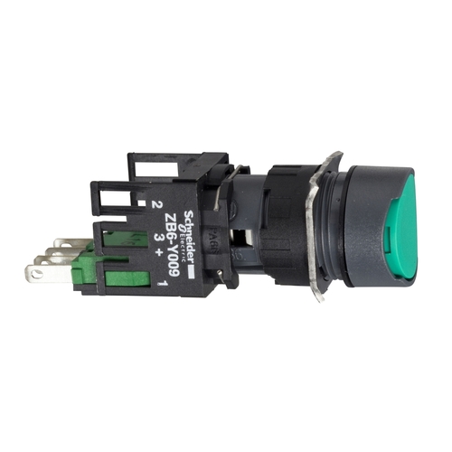 Schneider Electric Drucktaster, grün o. Rastung, 1S+1Ö XB6AA35B