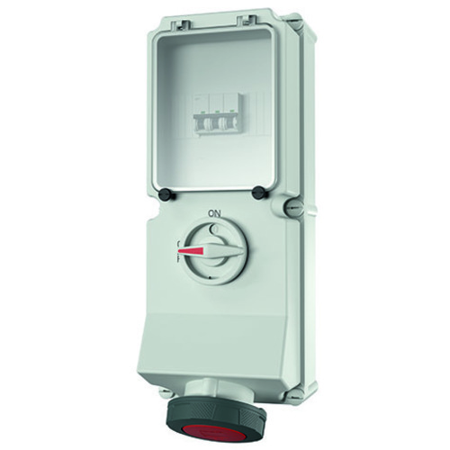 Mennekes Wanddose DUO 63A,5p,6h,400V,IP67 7244