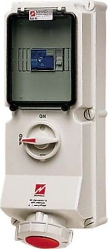 Mennekes Wanddose DUO 63A,5p,6h,400V,IP67 7251