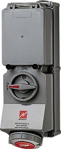 Mennekes Wanddose DUO 16A,5p,6h,400V,IP67 7292