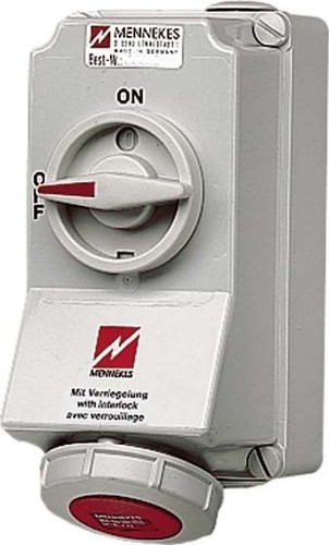 Mennekes Wanddose DUO 16A,7p,6h,400V,IP67 7306