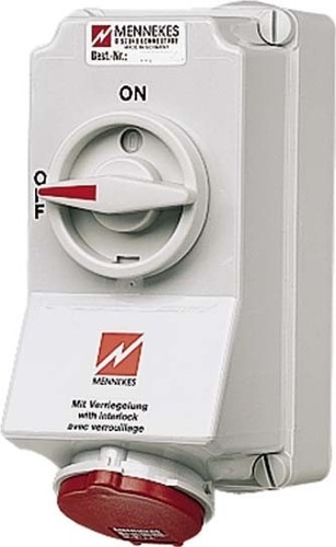 Mennekes Wanddose DUO HW/VN 16A,7p,6h,400V,IP44 7304