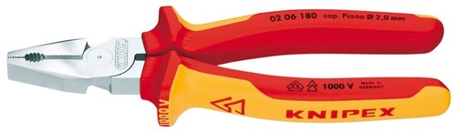 Knipex-Werk Kraft-Kombizange isoliert, 180mm 02 06 180