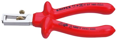 Knipex-Werk Abisolierzange verchromt, 160mm 11 07 160