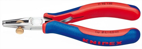 Knipex-Werk Elektronik-Abisolierzange spiegelpoliert,140mm 11 92 140