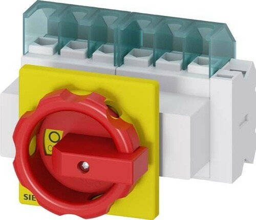 Siemens Dig.Industr. Haupt-/Not-Aus-Schalter 1S+1Ö 6p. 25A 9,5kW 3LD2103-4VP53
