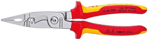 Knipex-Werk Elektro-Installationszange 200mm 13 86 200 SB