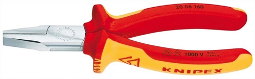 Knipex-Werk Flachzange verchromt, 160mm 20 06 160