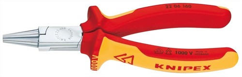 Knipex-Werk Rundzange verchromt, 160mm 22 06 160