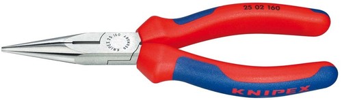 Knipex-Werk Flachrundzange mit Schneide, 160mm 25 02 160