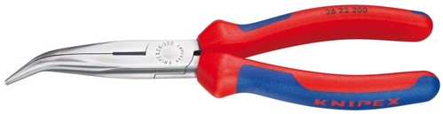Knipex-Werk Flachrundzange mit Schneide, 200mm 26 22 200
