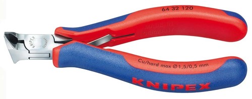 Knipex-Werk Elektronik-Vornschneider spiegelpoliert,120mm 64 32 120