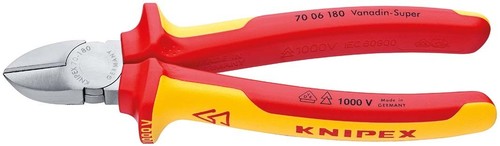 Knipex-Werk Seitenschneider isoliert, 180mm 70 06 180