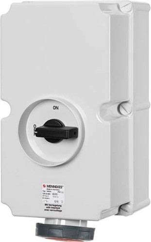 Mennekes Wanddose abschaltbar 125A,5p,6h,400V,IP67 5066A