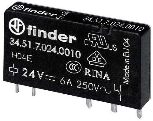 Finder Relais 1S, 6A 34.51.7.012.4310 Finder Relais 1S, 6A 34.51.7.012.4310