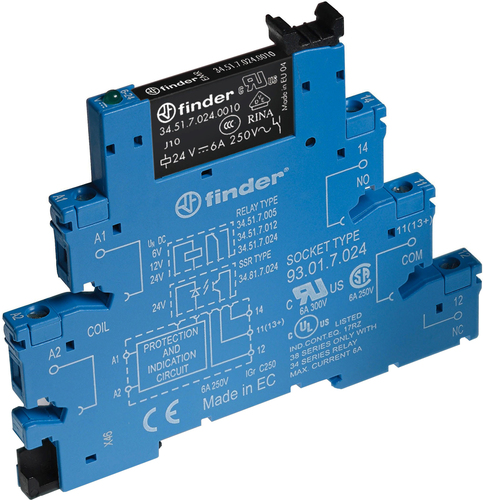 Finder Koppelrelais 1W, 6A 38.51.0.006.0060