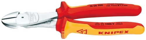Knipex-Werk Kraft-Seitenschneider isoliert, 250mm 74 06 250
