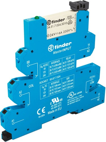 Finder Koppelrelais-MasterInput 1W, 6A 39.71.0.012.5060 Finder Koppelrelais-MasterInput 1W, 6A 39.71.0.012.5060