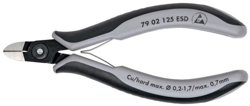 Knipex-Werk Präzisons-Seitenschneider ESD,125mm 79 02 125 ESD