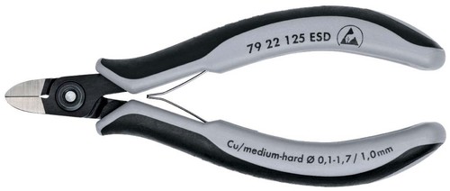 Knipex-Werk Präzisons-Seitenschneider ESD,125mm 79 22 125 ESD