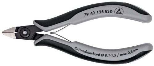 Knipex-Werk Präzisons-Seitenschneider ESD,125mm 79 42 125 ESD