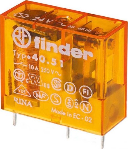 Finder Relais 1W, 10A 40.51.8.120.0000