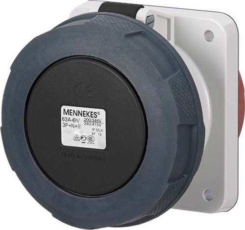 Mennekes Anbaudose TA 125A,4p,7h,500V,IP67 1458