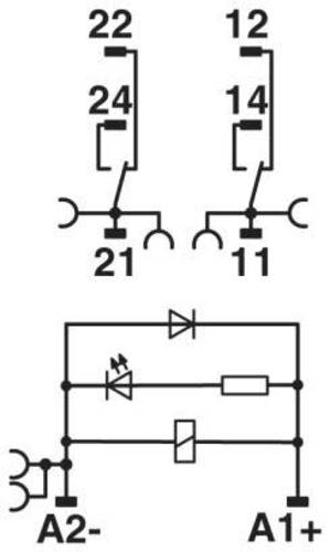 Phoenix Contact Relaismodul LDP-12DC/2X21 RIF-1-RPT #2906223 Phoenix Contact Relaismodul LDP-12DC/2X21 RIF-1-RPT #2906223