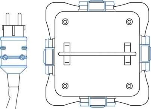 Bals Elektrotech. Tragbarer Verteiler Vollgummi IP44 57623