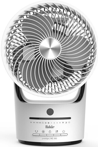 Fakir SDA Tischventilator Prestige TVC 360 weiß/sw