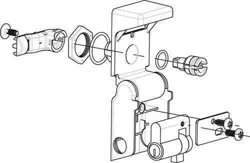 Schneider Electric Adapteraufsatz DIN-Profilhalbzylin. NSYAEDLDINS3D