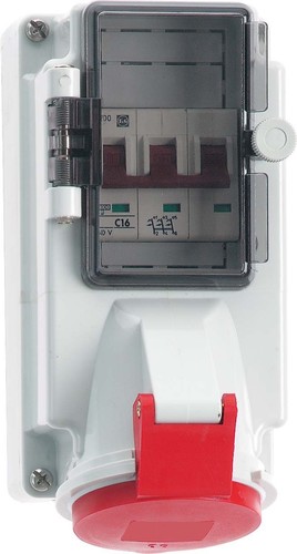 Bals Elektrotech. Wandsteckdose abgesichert 16A 5p 400V 6h IP44 1506