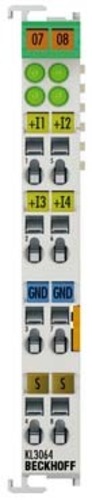 Beckhoff Analog-Eingangsklemme 4-Kanal 12 Bit KL3064 Beckhoff Analog-Eingangsklemme 4-Kanal 12 Bit KL3064