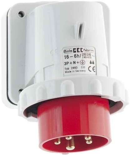 Bals Elektrotech. Wand-Gerätestecker 16A 4p 110V 4h IP67 2475