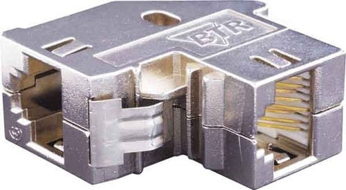 Metz Connect RJ45-Kupplung Cat.6 snap-in, 90Gr 1309A1-I