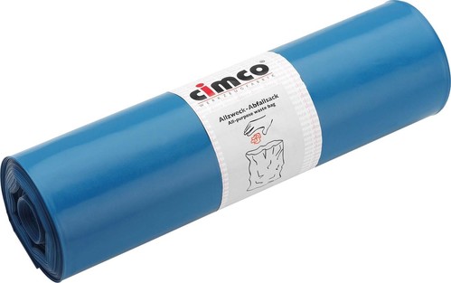 Cimco Werkzeuge Müllbeutel 120l, blau 25 Sack auf Rolle 145001