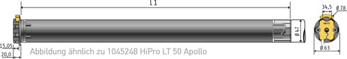 Somfy Rolladenmotor LT 50 Apollo 30/17 DS 70 Pass 1045244