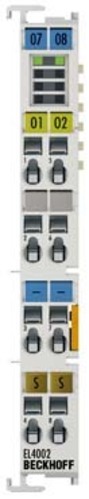 Beckhoff Analog-Ausgangsklemme 2-Kan. 0 -10V,12Bit EL4002 Beckhoff Analog-Ausgangsklemme 2-Kan. 0 -10V,12Bit EL4002