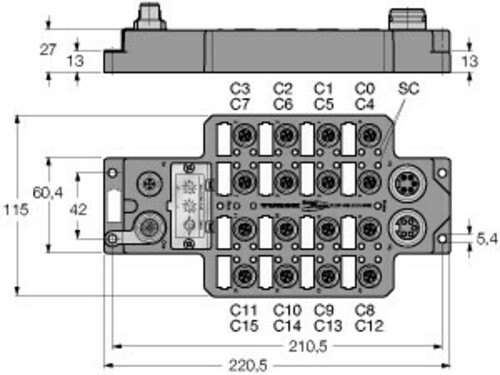 Turck Feldbus-I/O-Modul FLDP-IOM1616-0001