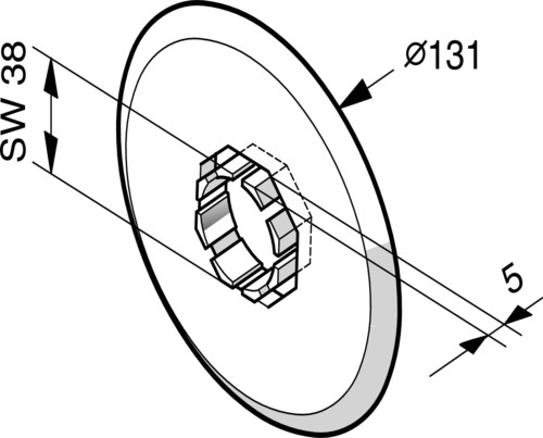 Somfy Abweisscheibe D=131mm für SW 40 9500492