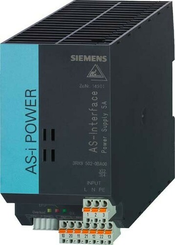 Siemens Dig.Industr. AS-Interface Netzteil IP20, 30VDC, 5A 3RX9502-0BA00