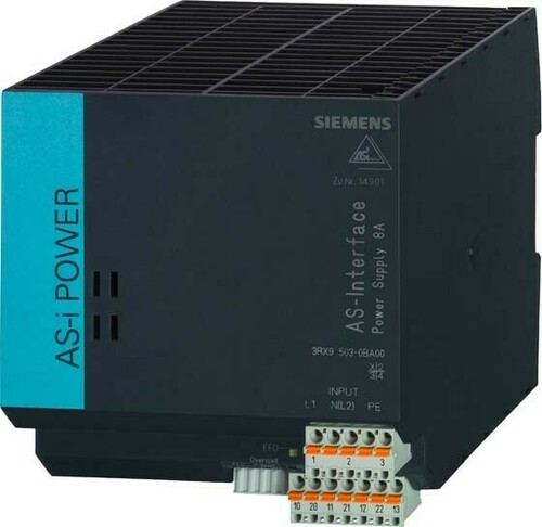 Siemens Dig.Industr. AS-Interface Netzteil IP20, 30VDC, 8A 3RX9503-0BA00