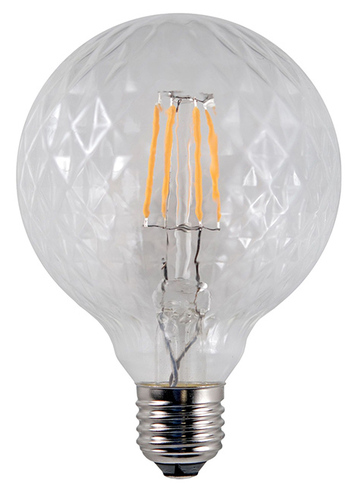 Scharnberger+Hasenbein LED-Globelampe Filament E27 230V2200Kgerippt 36695