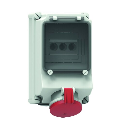 Bals Elektrotech. Wandsteckdose abgesichert 63A 5p 400V 6h IP44 15082