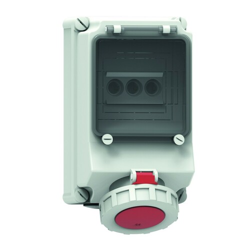 Bals Elektrotech. Wandsteckdose abgesichert 63A 4p 400V 6h IP67 15083