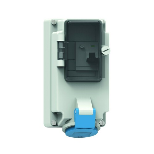 Bals Elektrotech. Wandsteckdose abgesichert 16A 5p 230V 9h IP44 15104