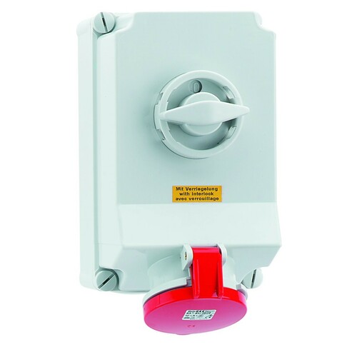 Bals Elektrotech. Wandsteckdose abschaltbar verriegelt 63A 5p 4 16603 Bals Elektrotech. Wandsteckdose abschaltbar verriegelt 63A 5p 4 16603