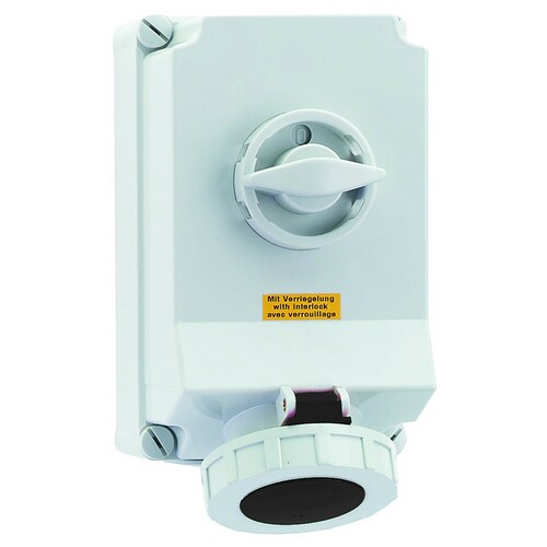 Bals Elektrotech. Wandsteckdose abschaltbar verriegelt 63A 4p 5 16828 Bals Elektrotech. Wandsteckdose abschaltbar verriegelt 63A 4p 5 16828