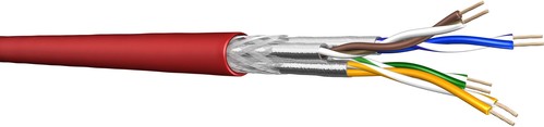 Draka Comteq (DNT) Patchkabel, Kat.7, Trommel 1000m S/FTP AWG27 PUR rot UC900 SS27 4P PUR